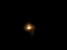 second photo, several seconds later, street lamp through curtains